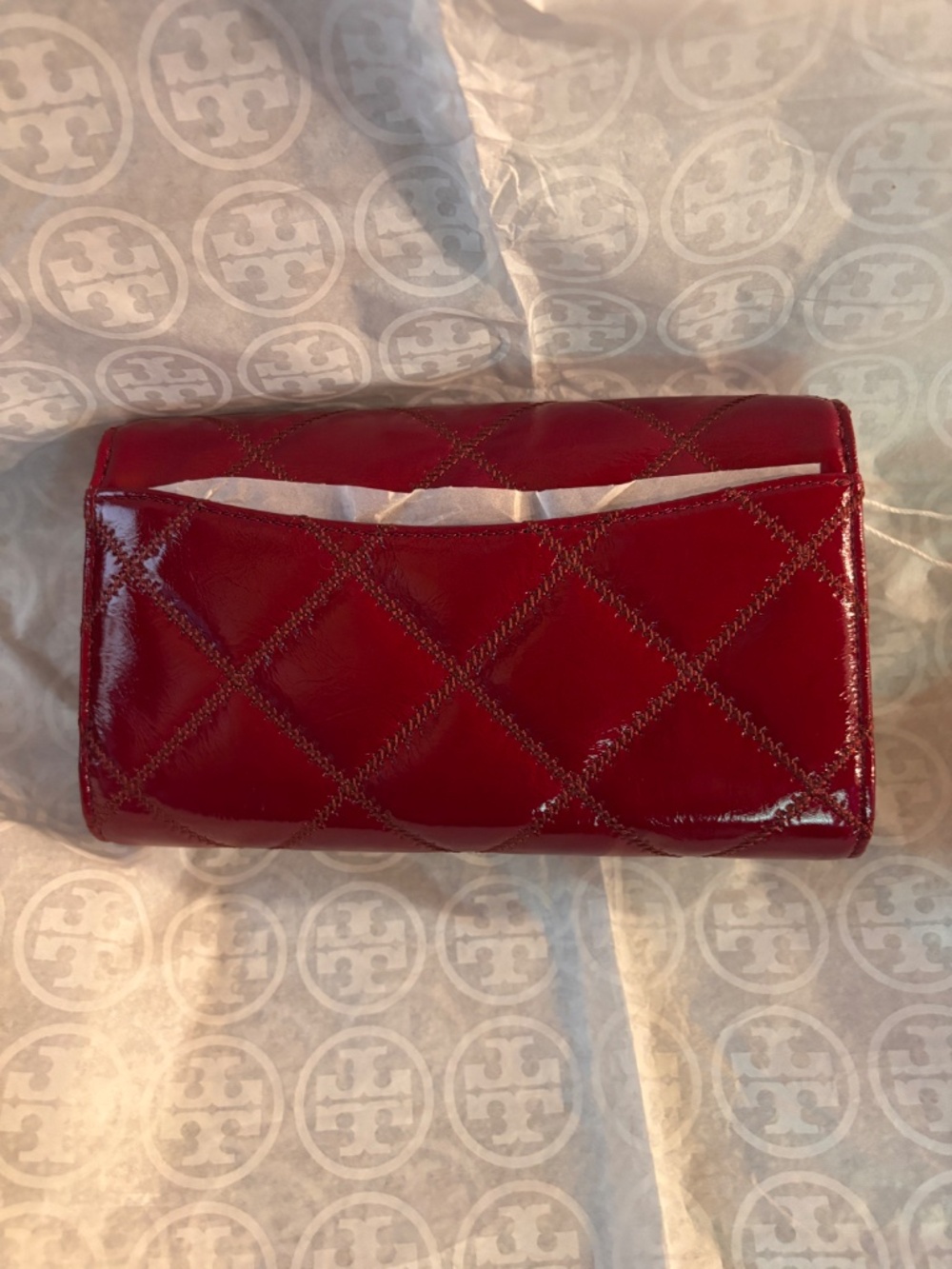 Tory Burch Willa Shine chain wallet bag in Sorrel NWT - Picture 6 of 7